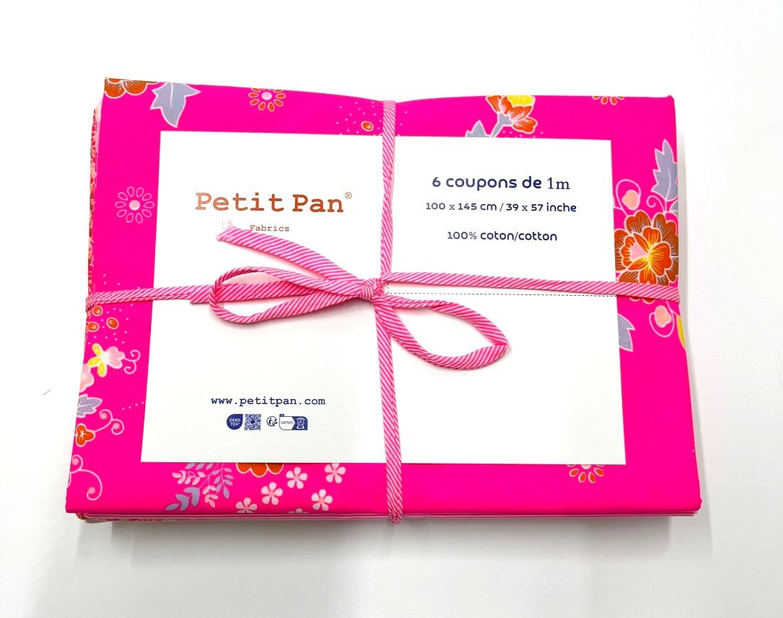 6 coupons de 1m Polska rose Petit Pan