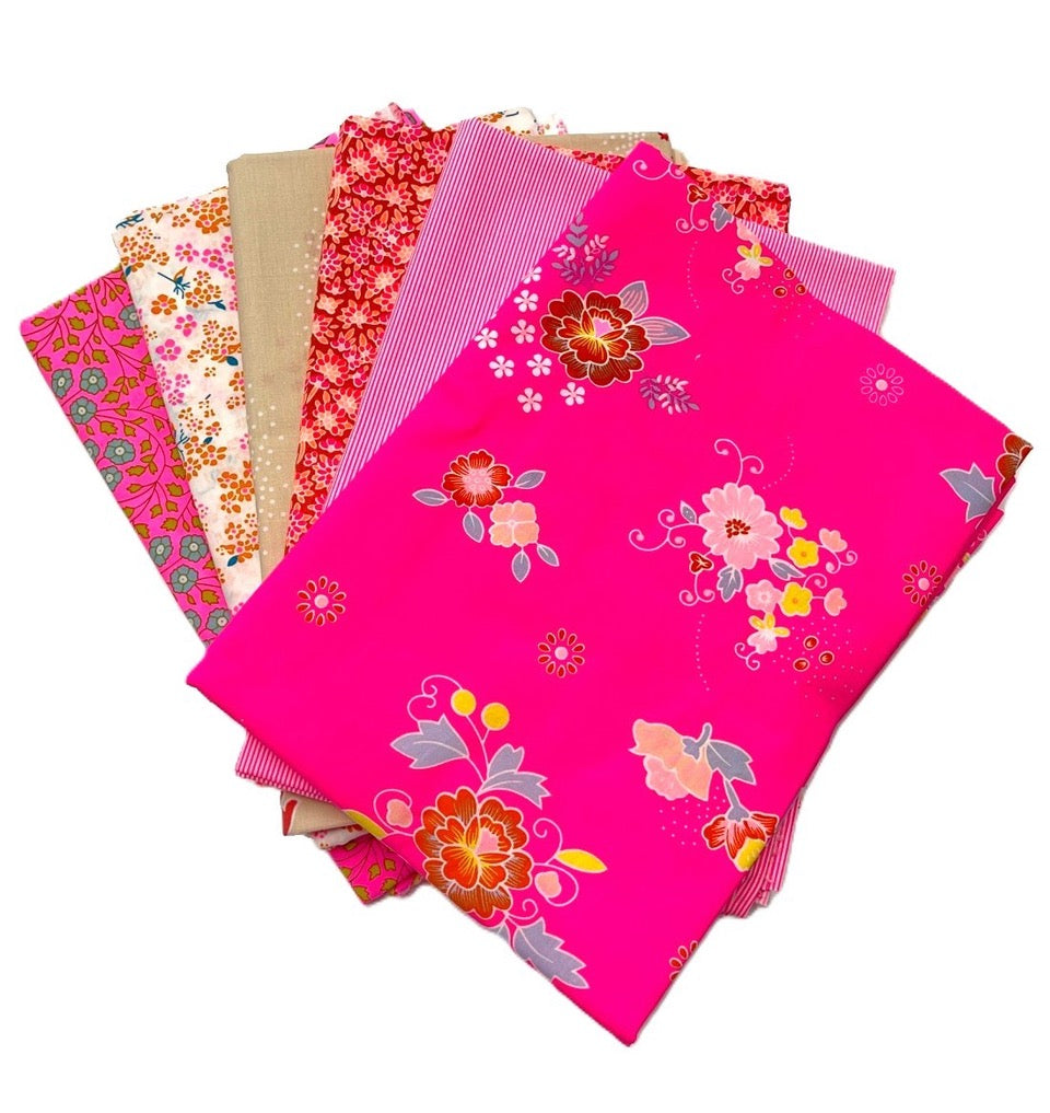 6 coupons de 1m Polska rose Petit Pan