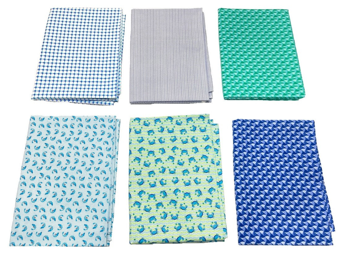 6 coupons de 1m Breizh Wave bleu marine