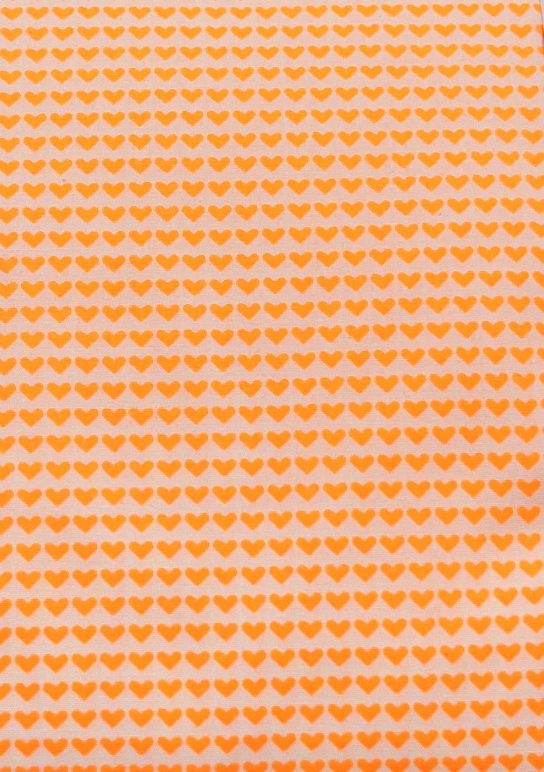 Toile cirée 50x145cm Love is all orange fluo