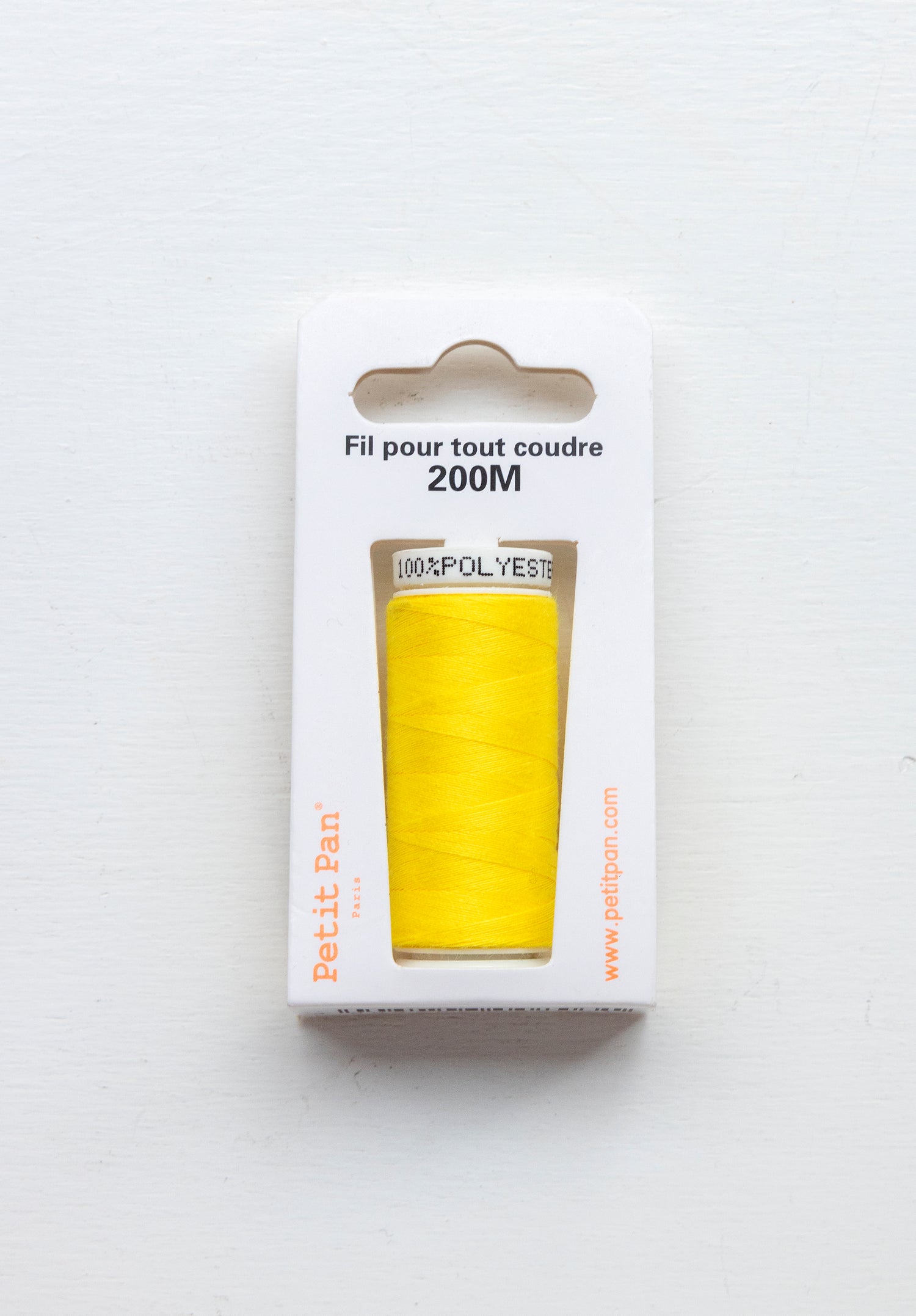 Fil à coudre polyester 200m Jaune fluo