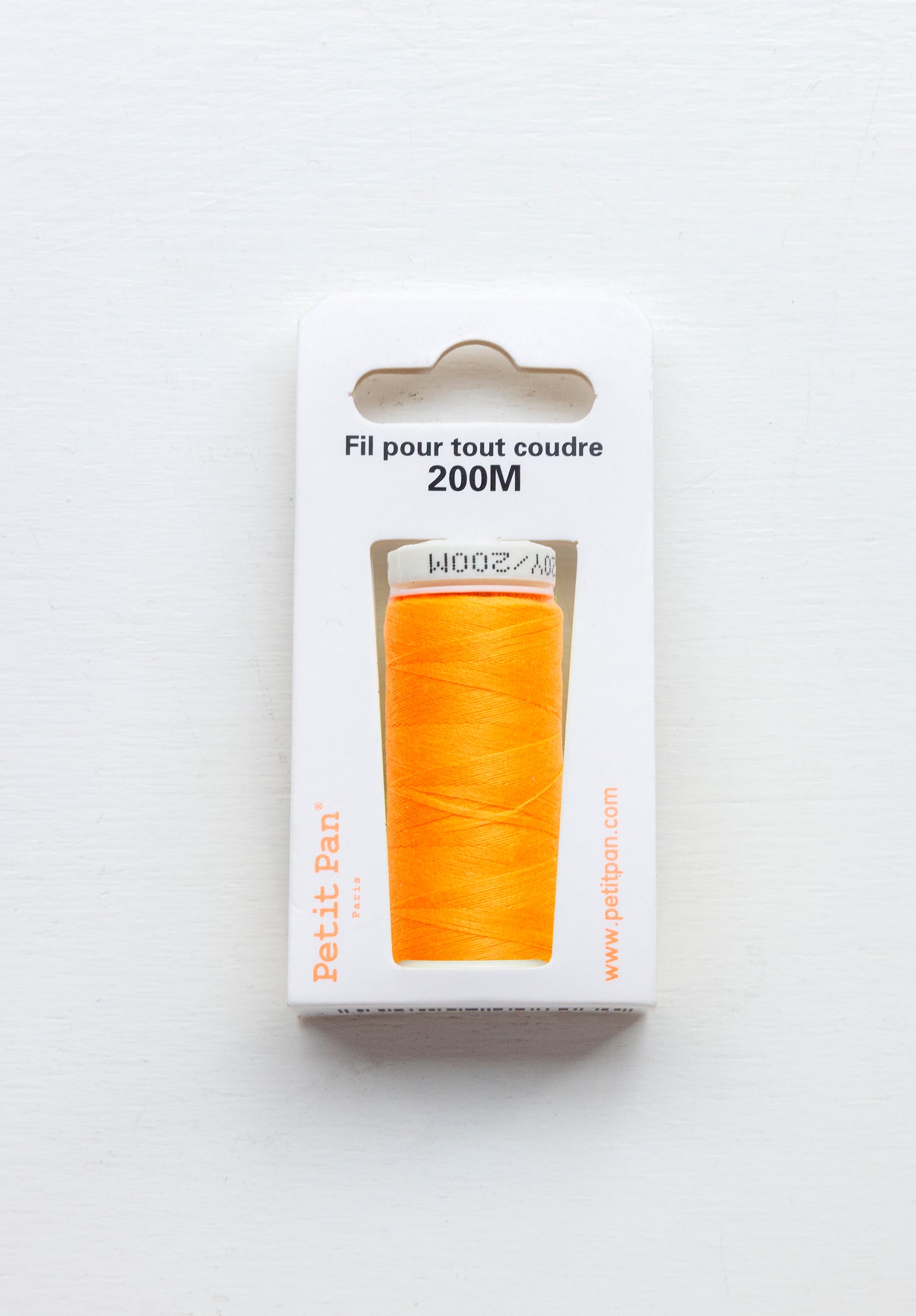 Fil à coudre polyester 200m Orange clair fluo