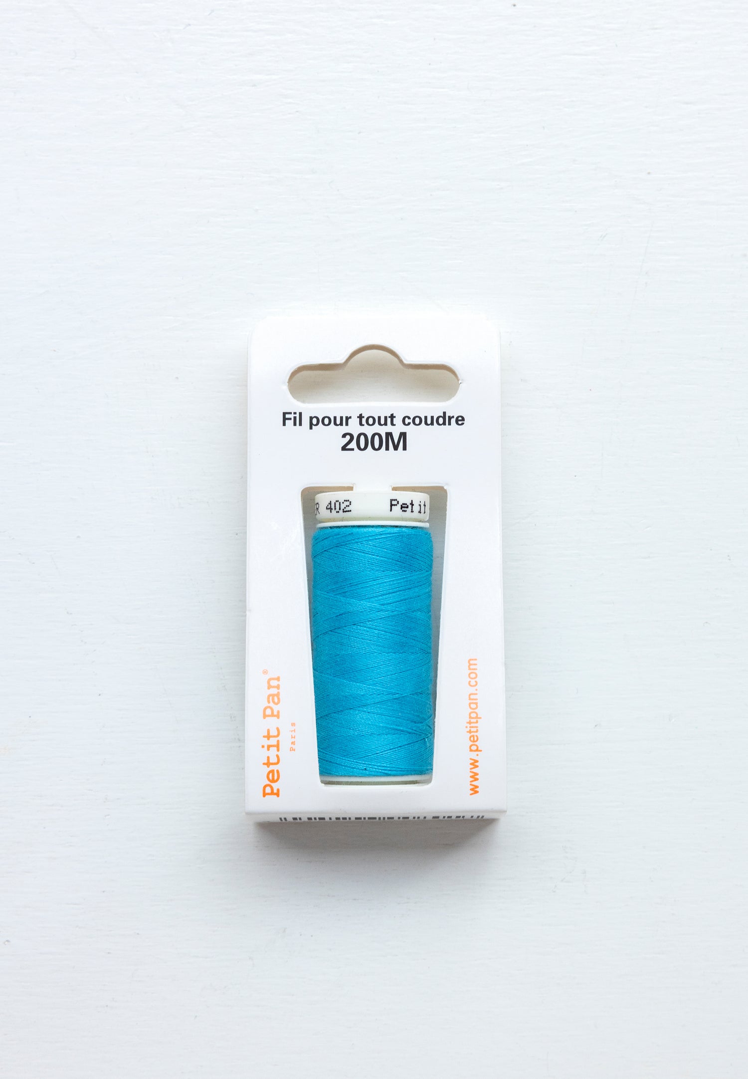 Fil à coudre polyester 200m Bleu fluo