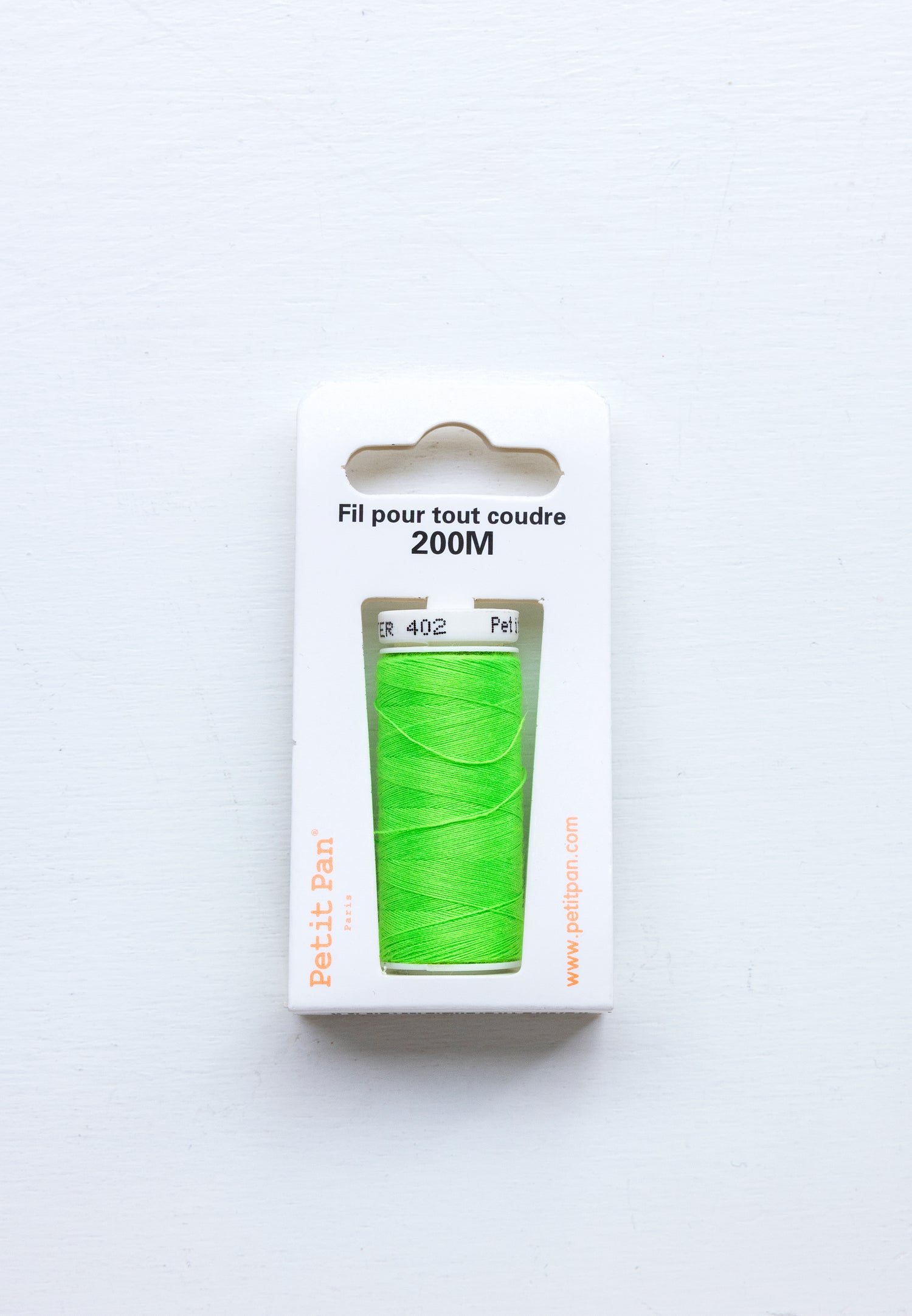 Fil à coudre polyester 200m Vert fluo