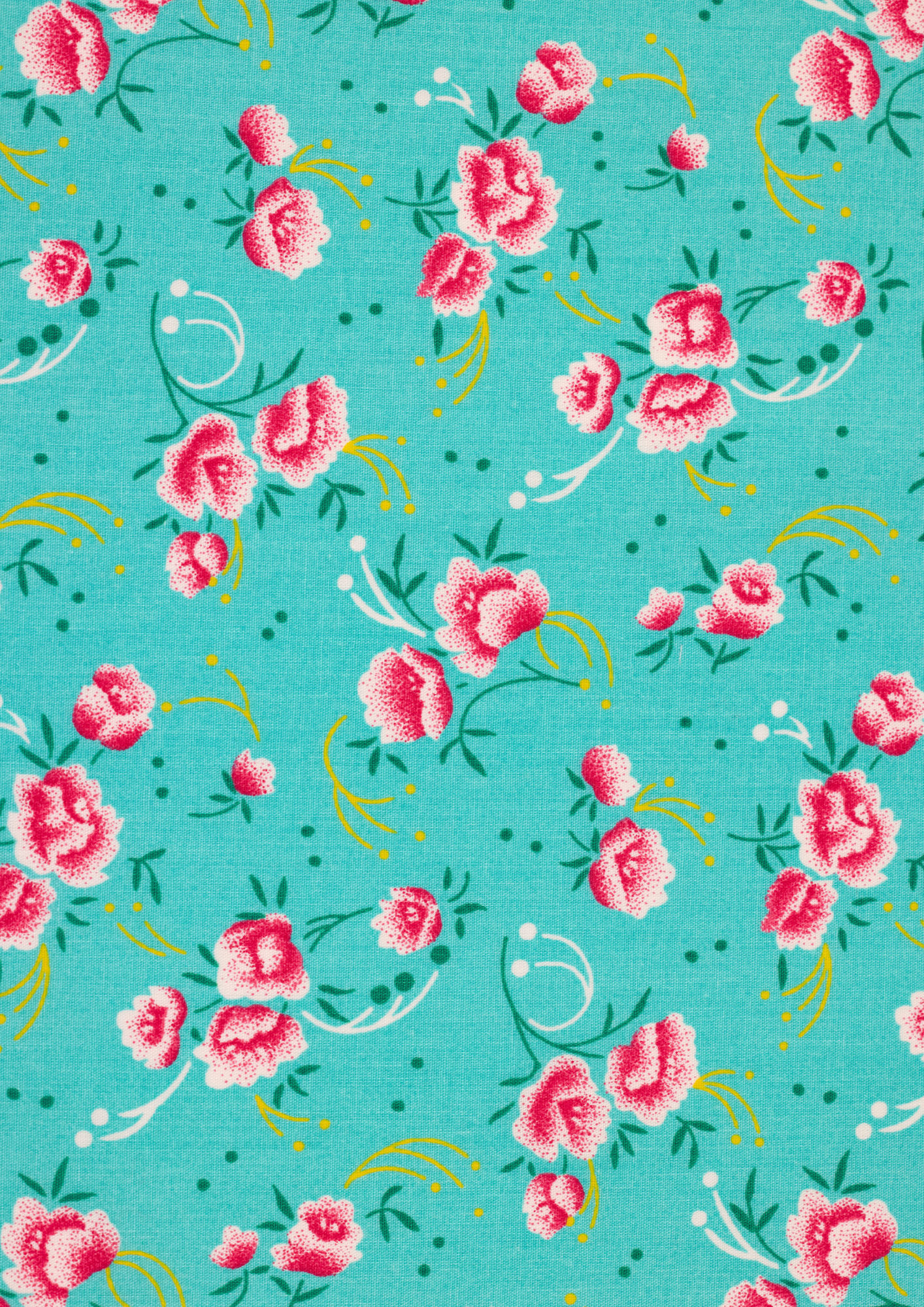 Coupon toile cirée Pivoine céladon