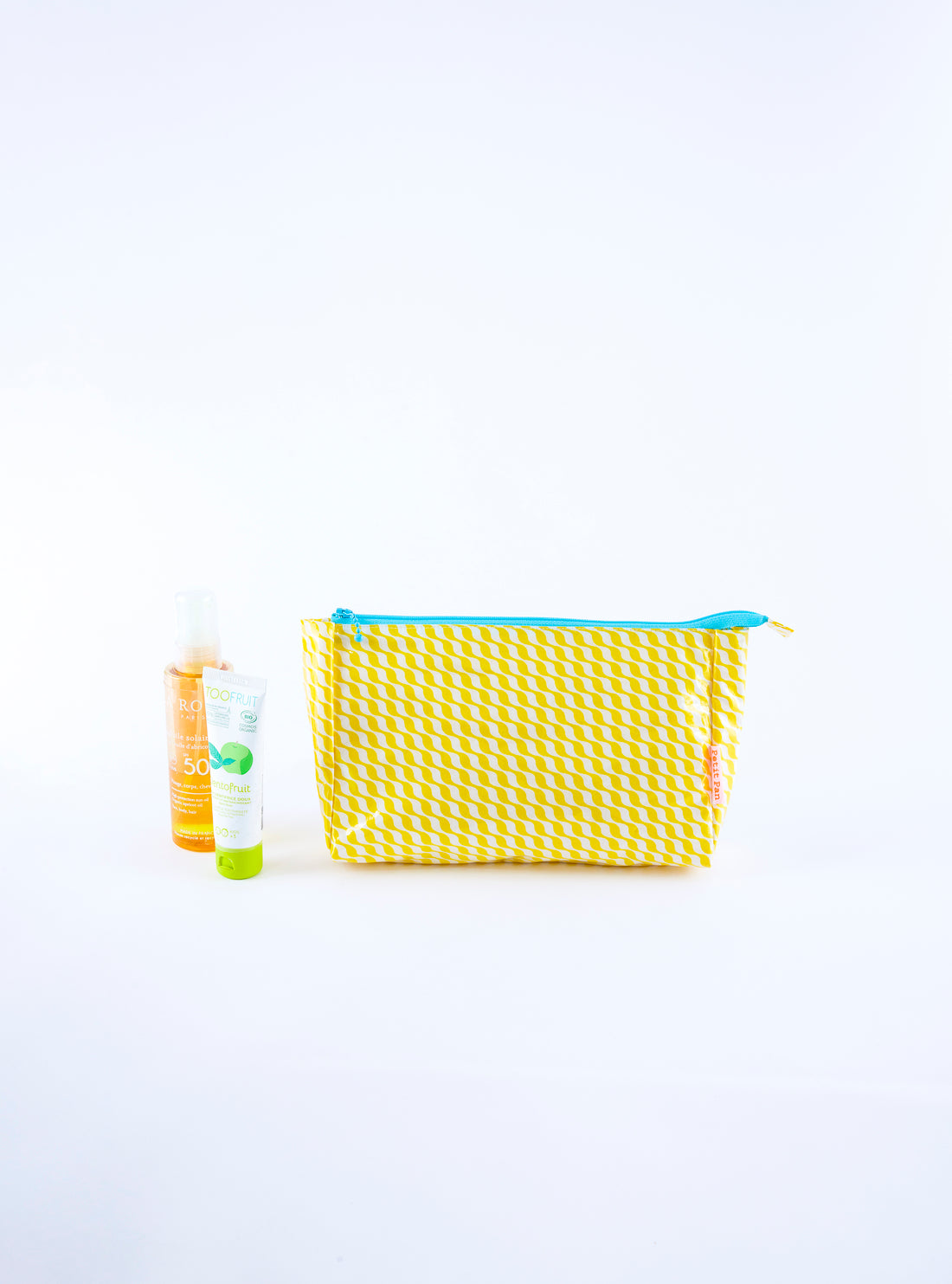 Petite trousse de toilette Kifkif jaune soleil