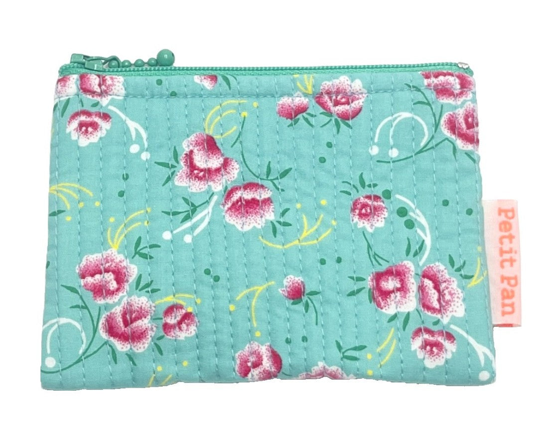 Pochette matelassée S Pivoine Céladon