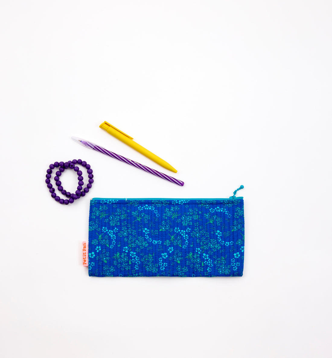 Pochette matelassée Hanako bleu 