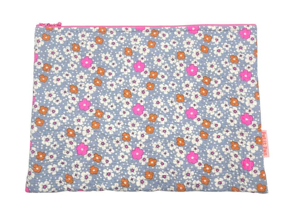 Peace and Love Ultramarine XL Quilted Pouch