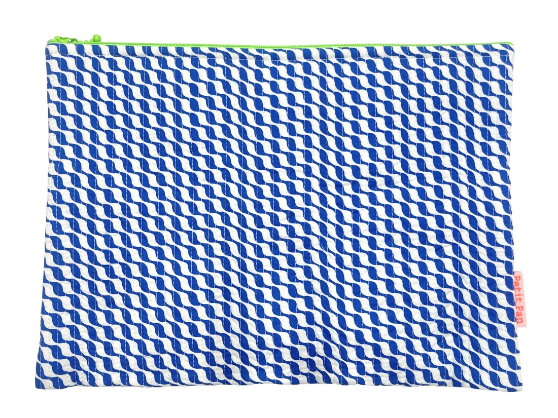 Peace and Love Ultramarine XL Quilted Pouch