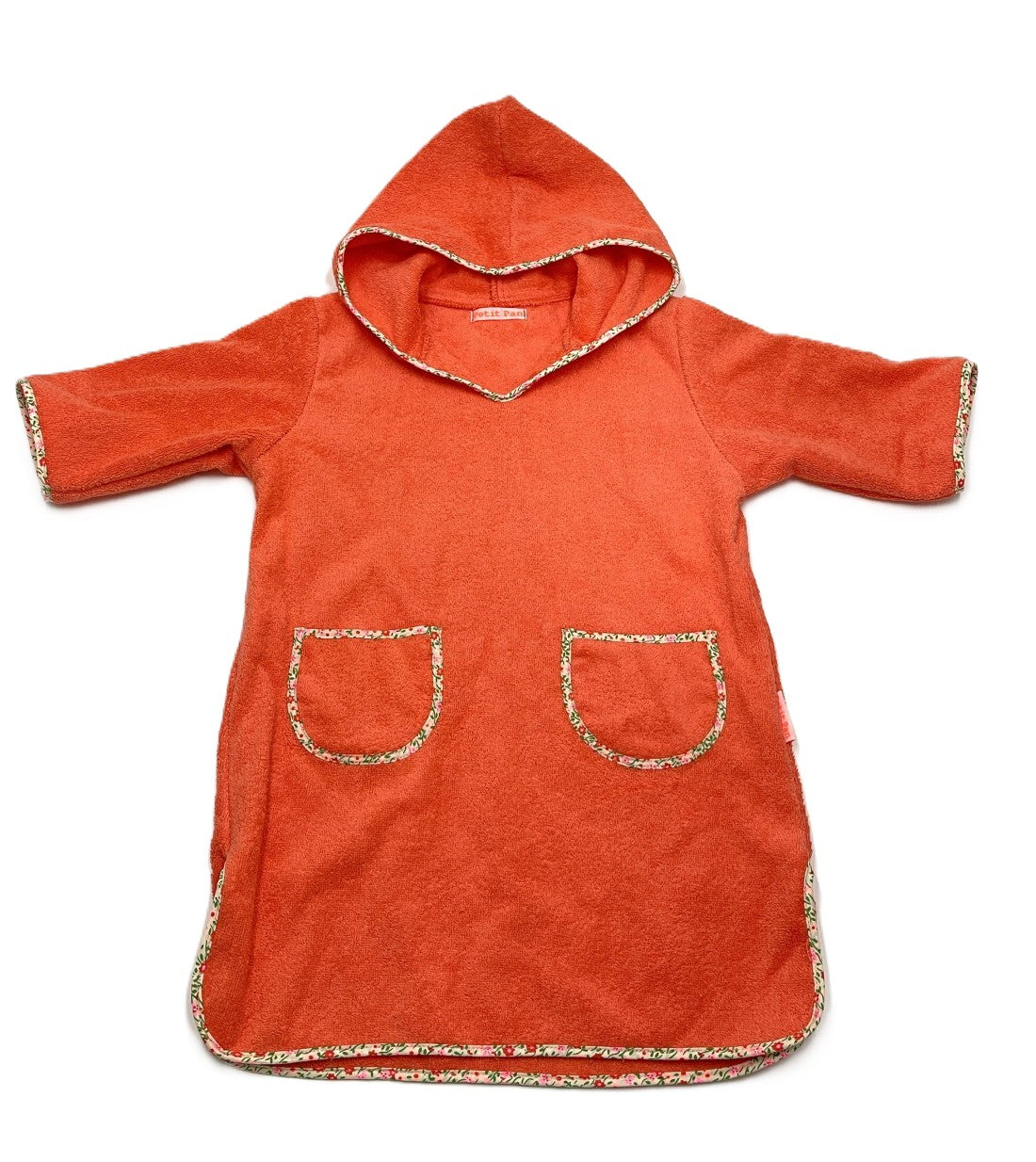 Poncho de bain enfant Flower Power rose