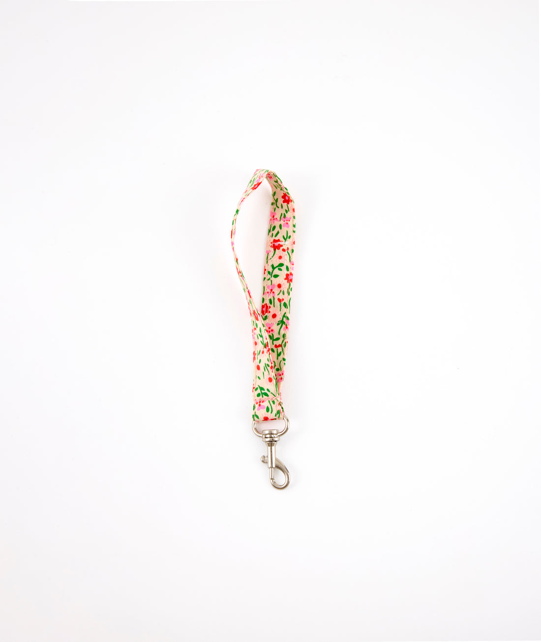 Pink Flower Power Wristlet Keychain