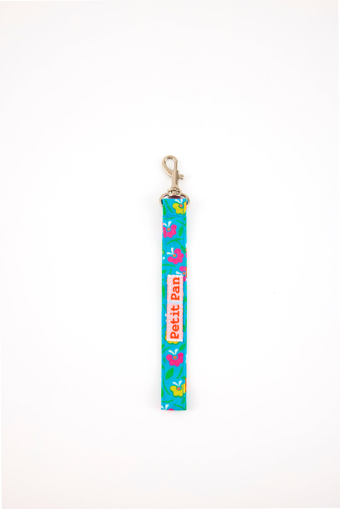 Cyan blue Petunia wristlet keychain | Petit Pan