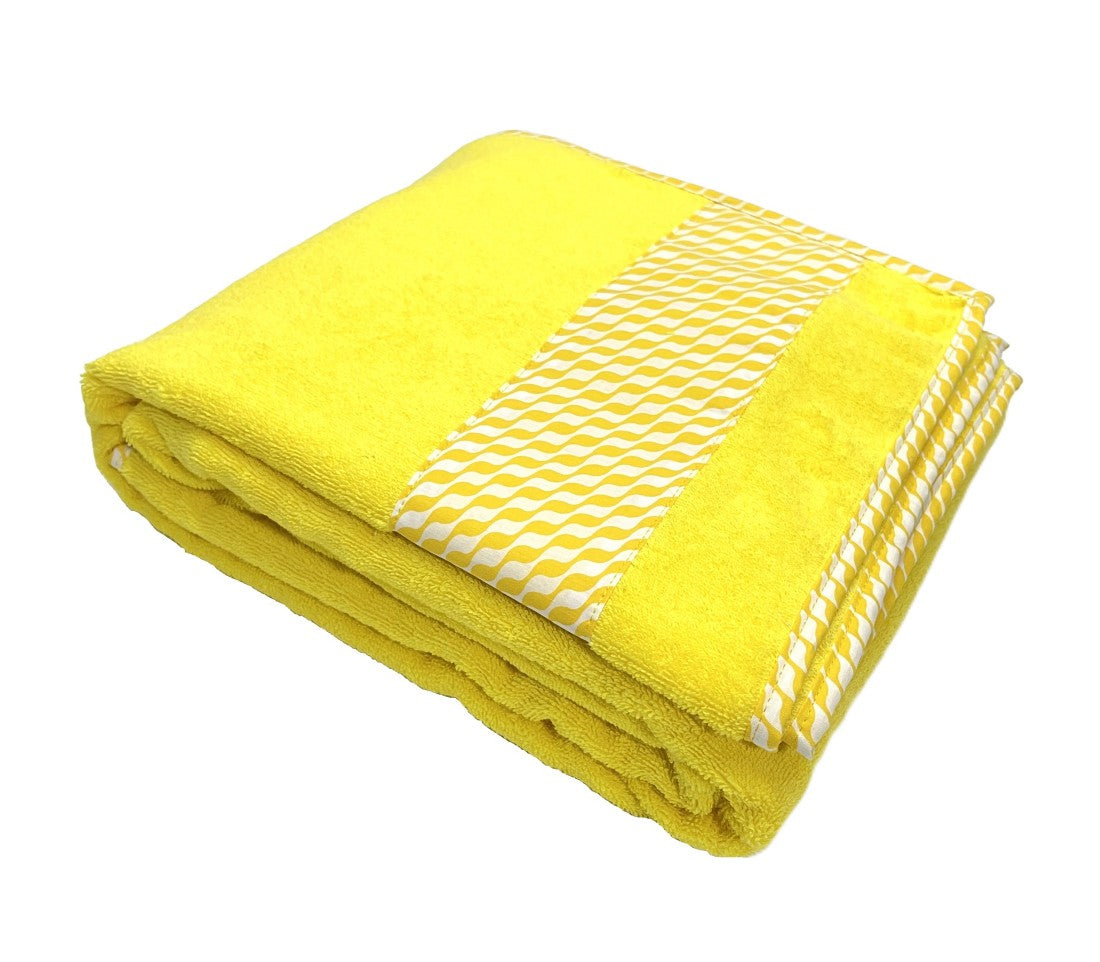 Serviette de bain Kifkif jaune soleil