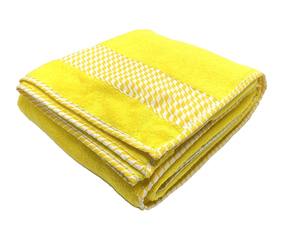 Serviette de bain Kifkif jaune soleil