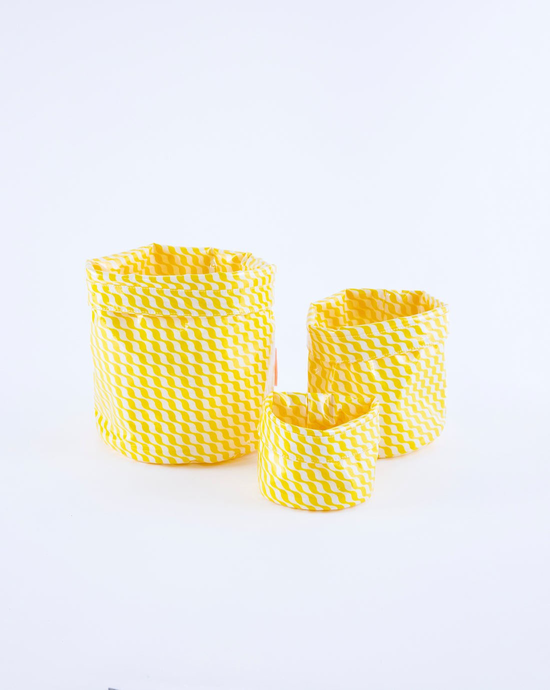 Set de 3 corbeilles Kifkif jaune soleil