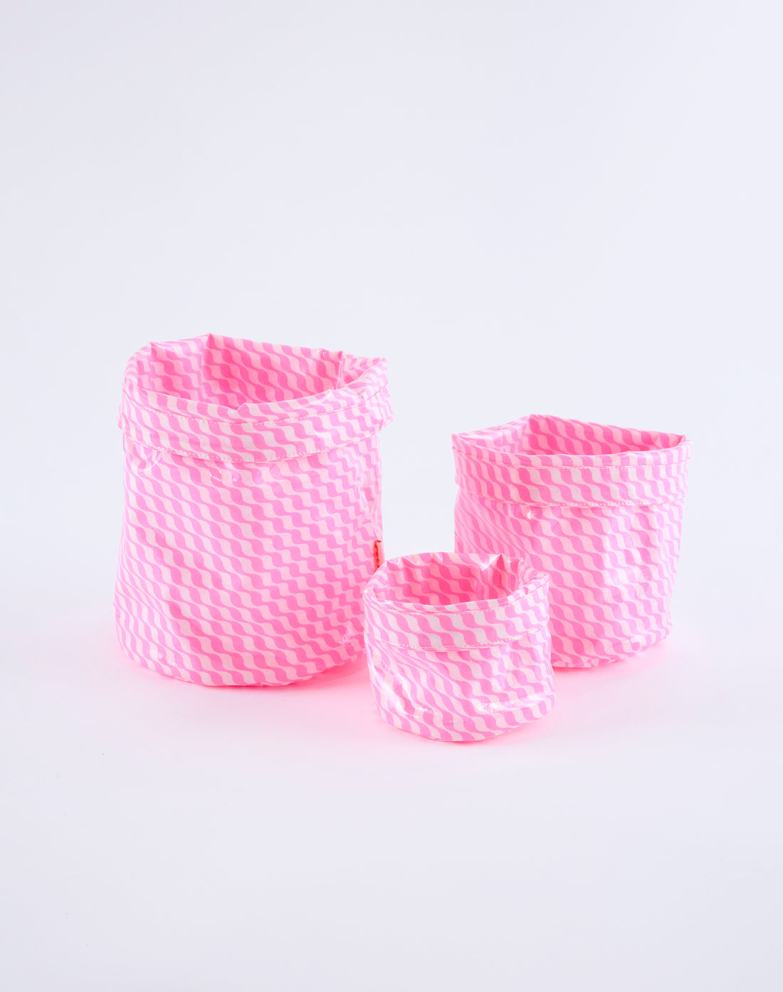 Set de 3 corbeilles Kifkif rose bonbon