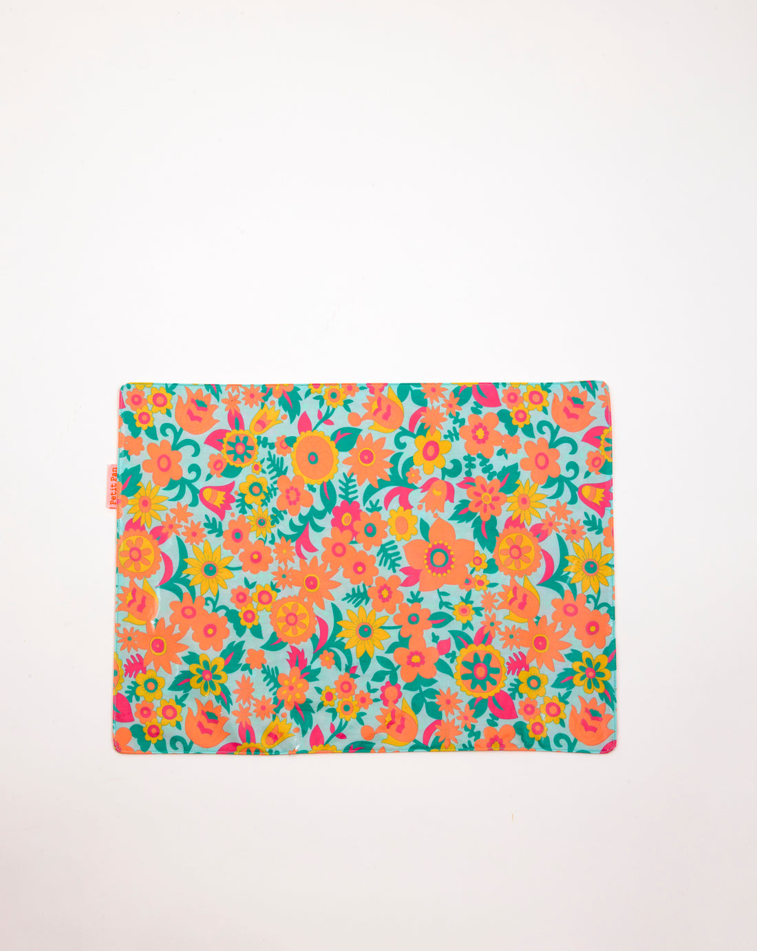 Set de table toile cirée reversible Hippy azur