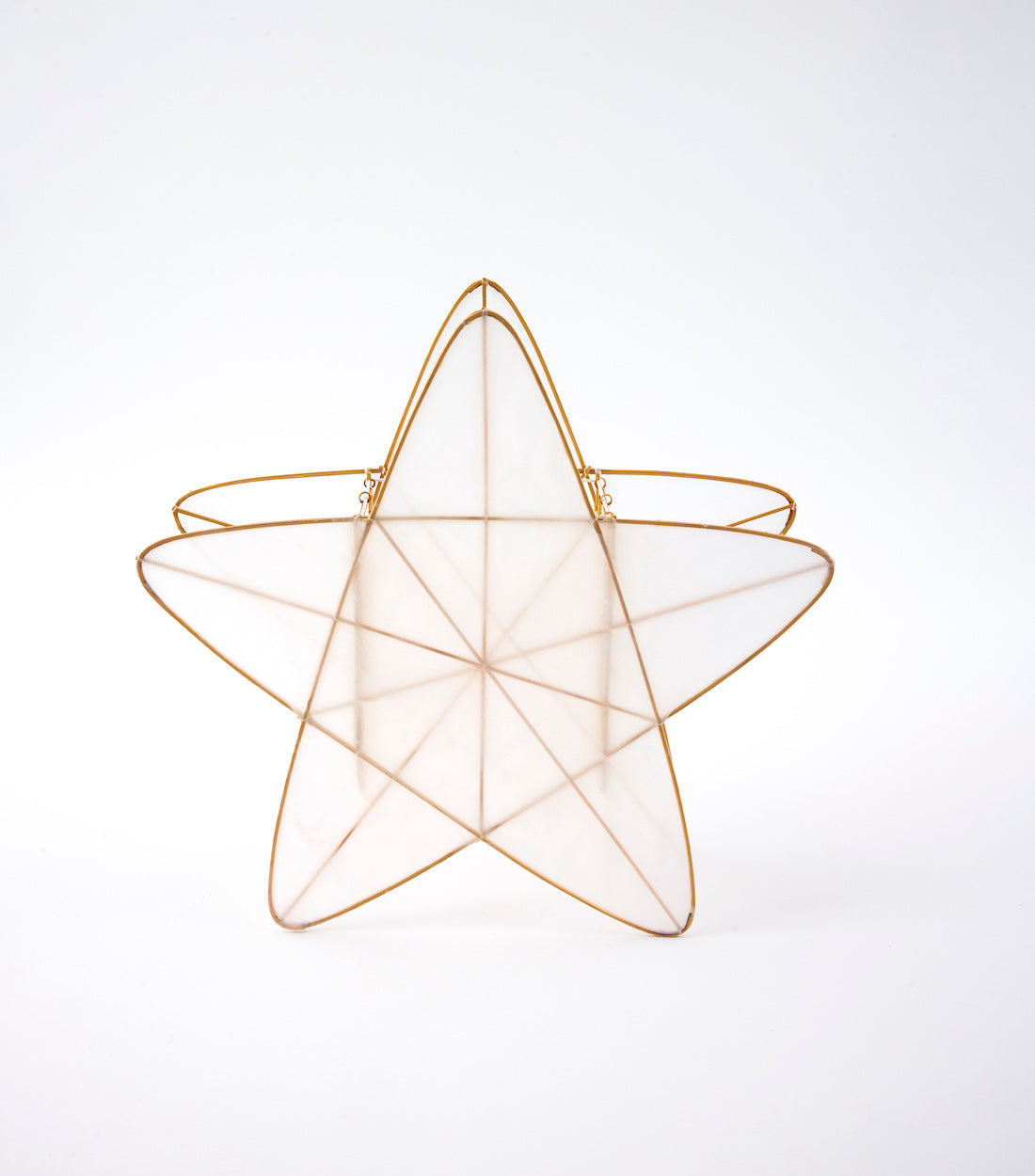 Suspension Lampion Bambou Étoile new blanc