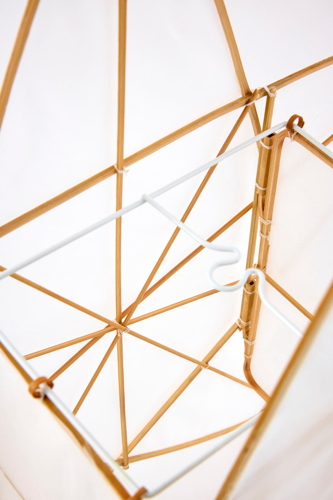 Suspension Lampion Bambou Étoile new blanc