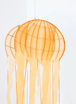 Suspension Lampion Bambou Meduse azur