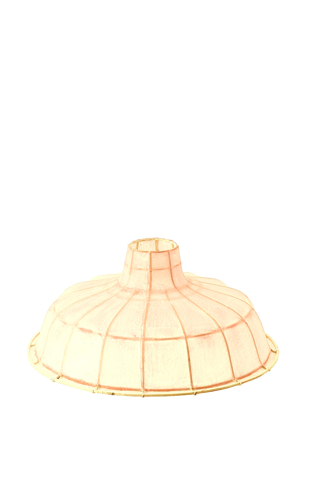 Suspension lampe bambou atelier Blanc S