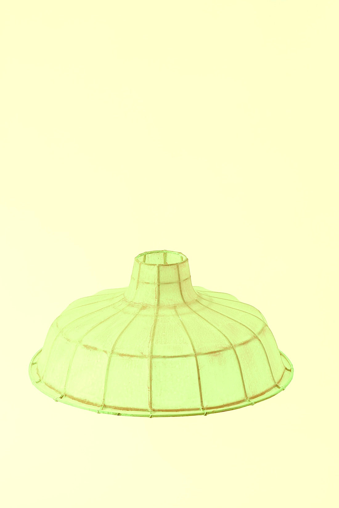 Suspension lampe bambou atelier Jaune S