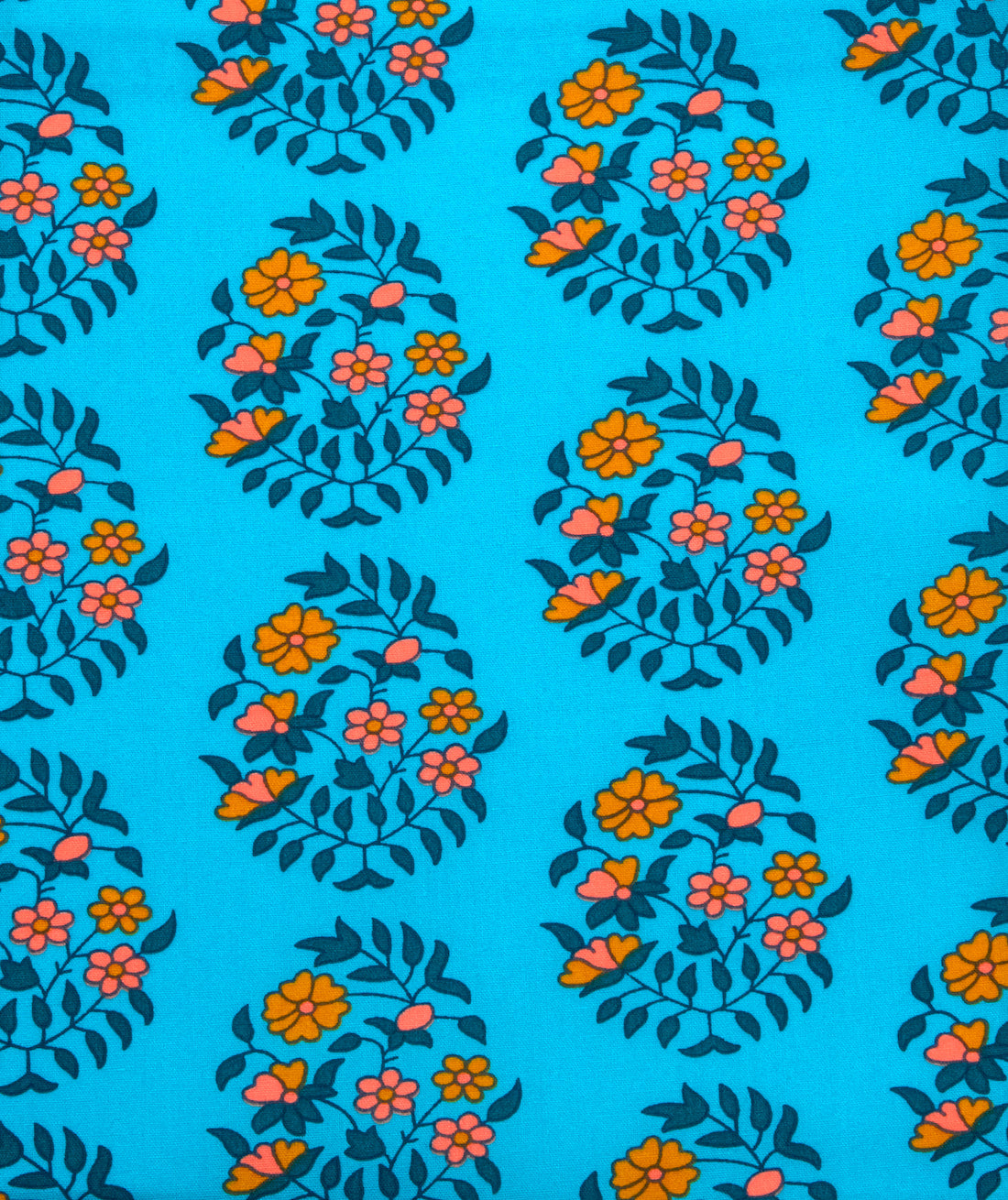 Coupon toile cirée Shalin turquoise