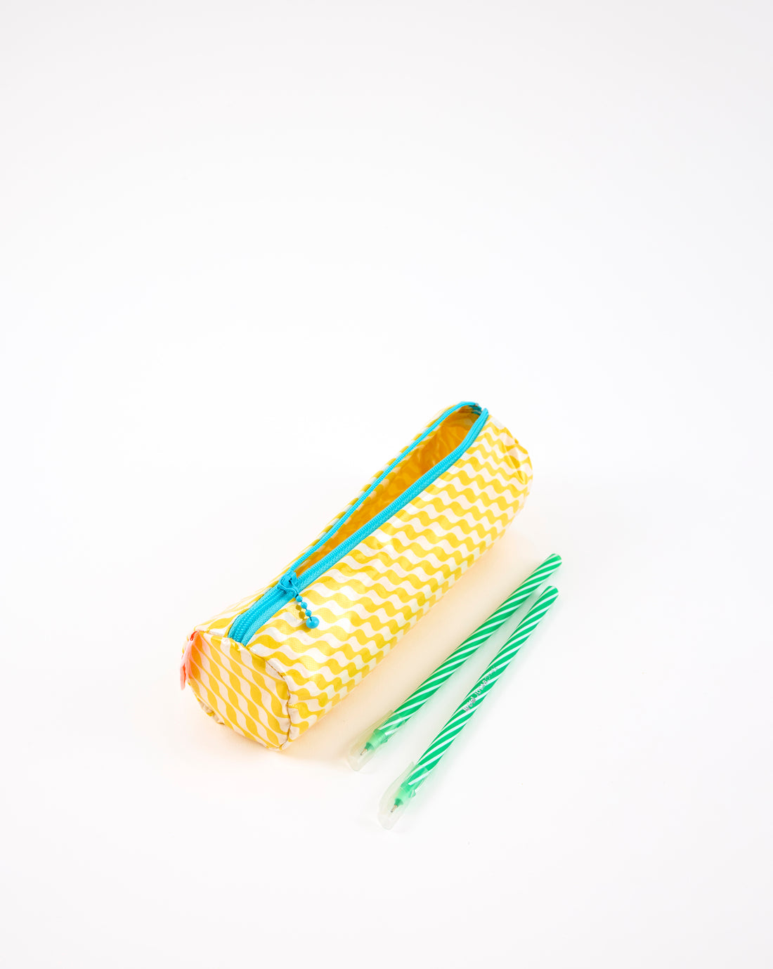 Trousse à crayons ronde Kifkif jaune soleil