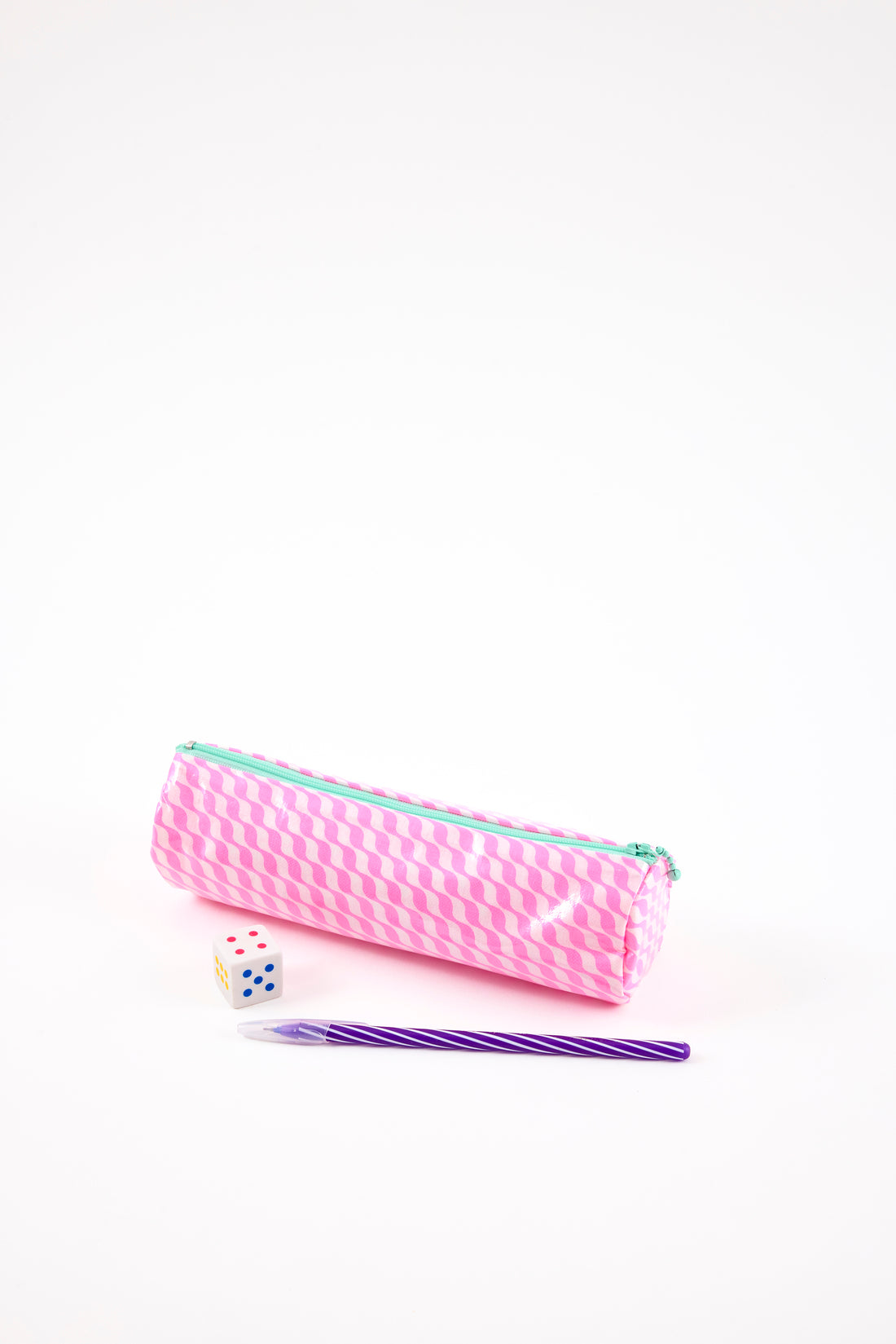 Trousse à crayons ronde Kifkif rose bonbon