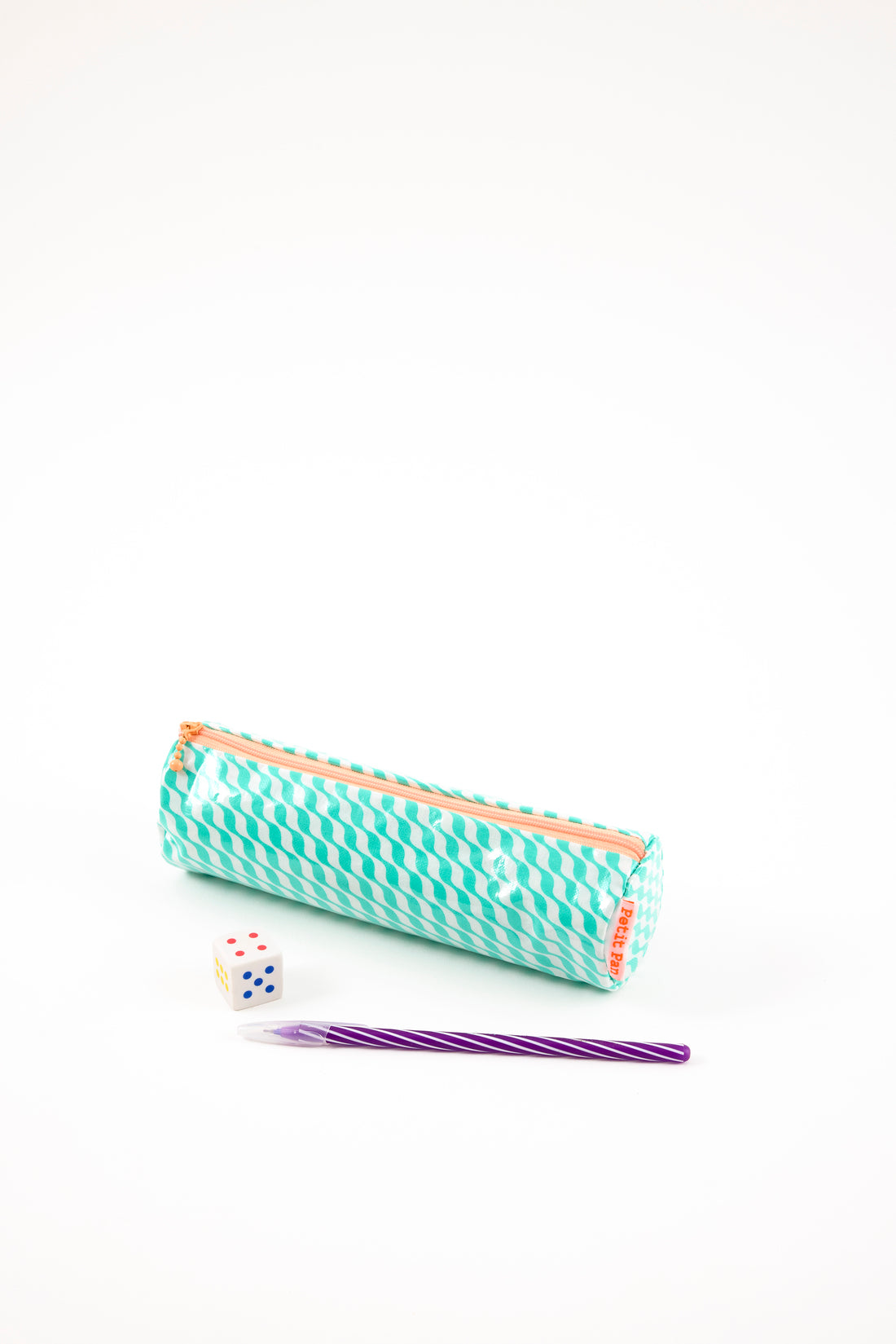 Trousse à crayons ronde Kifkif vert d'eau