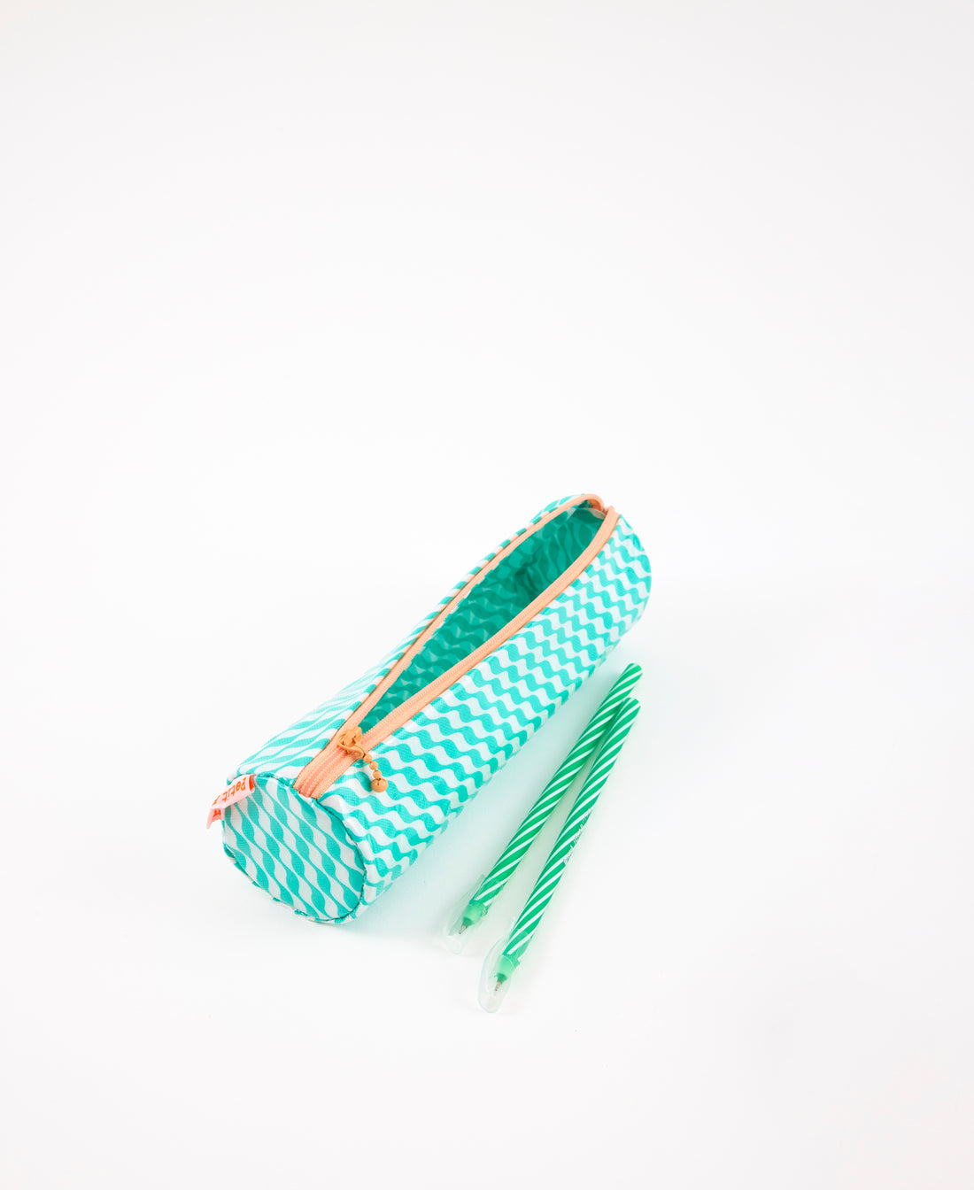 Trousse à crayons ronde Kifkif vert d'eau