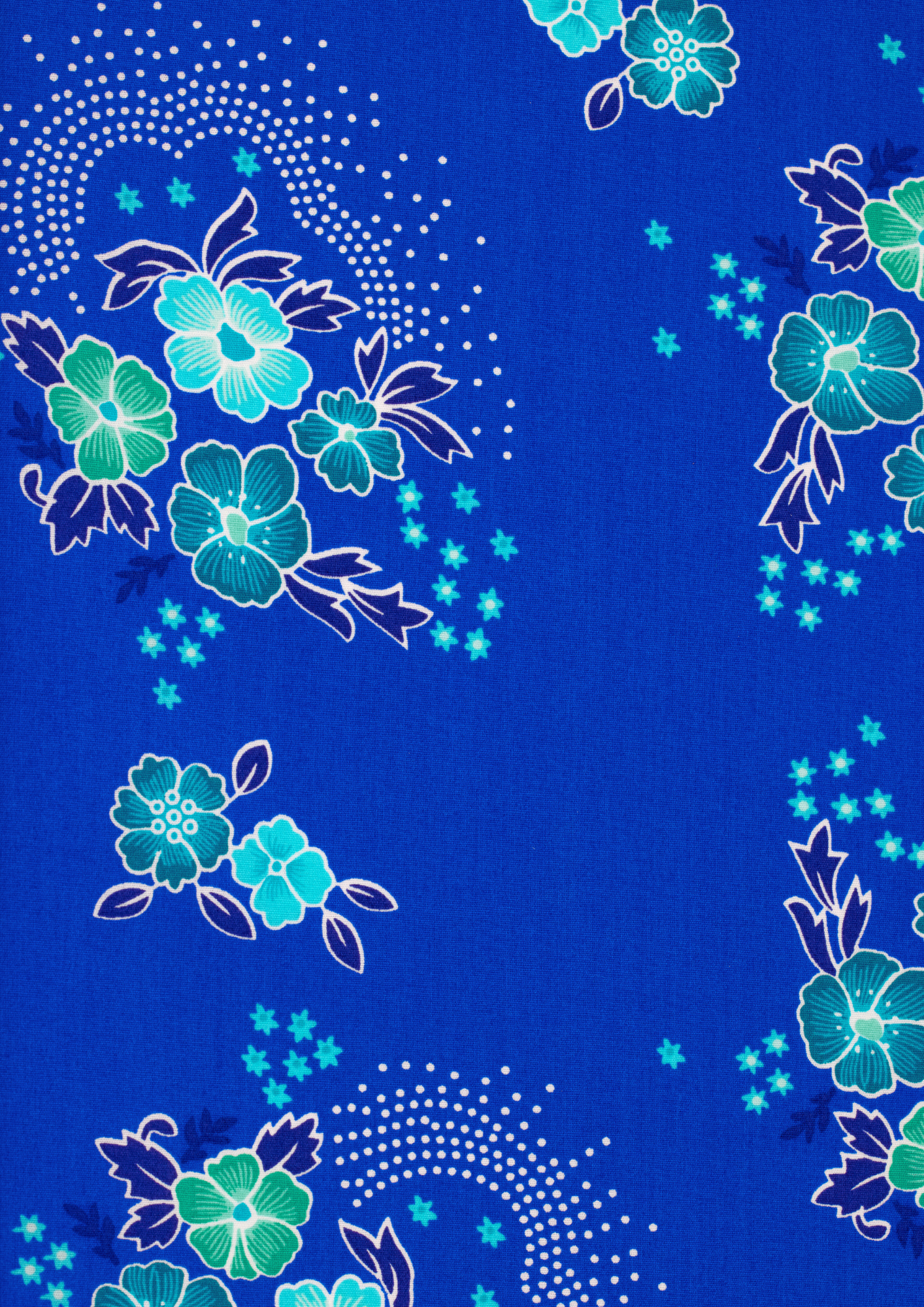 Coupon coton Folksy outremer