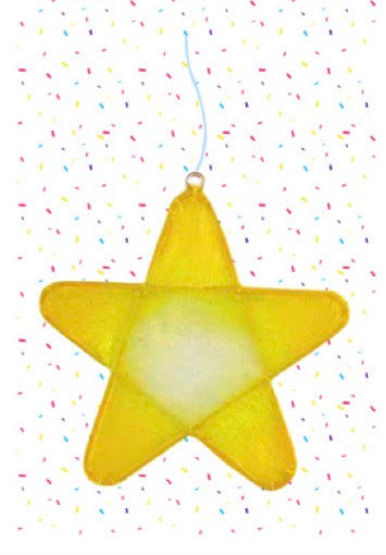 Carte de voeux You're my Star Confetti jaune