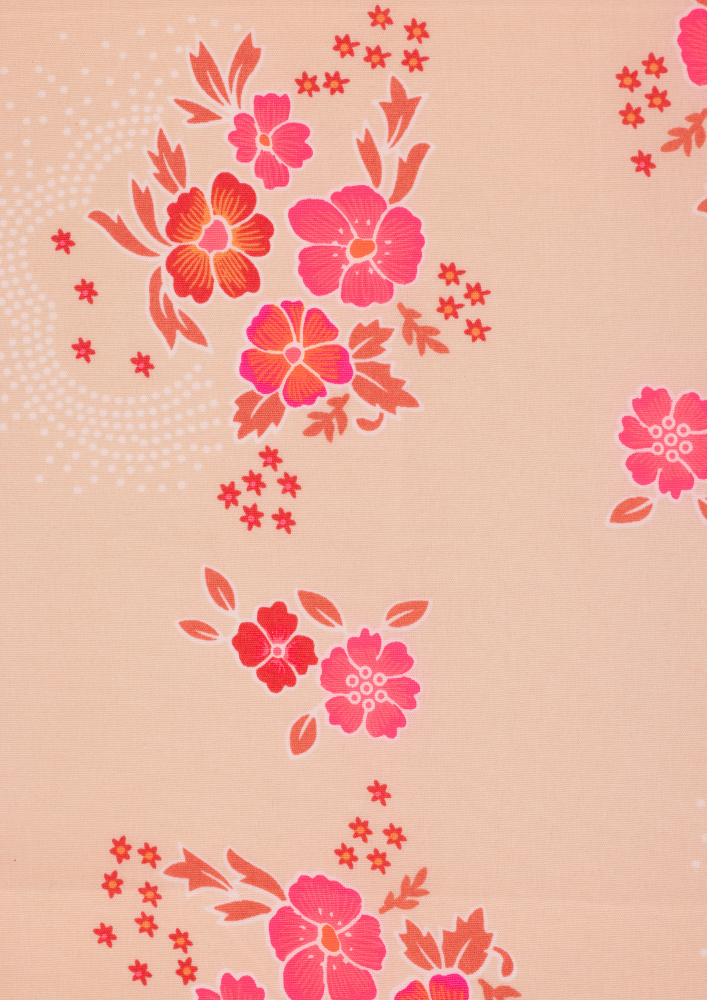 Coupon coton Folksy écru