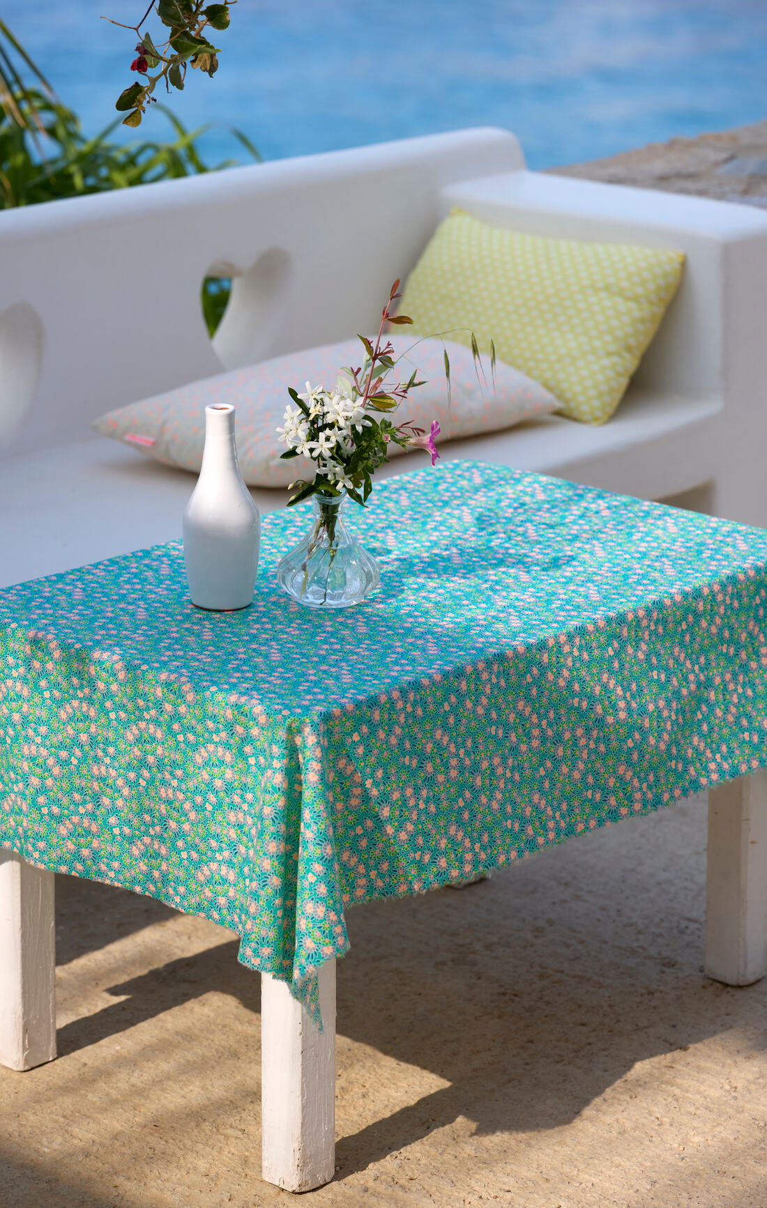 25m Cotton printed Calendula green