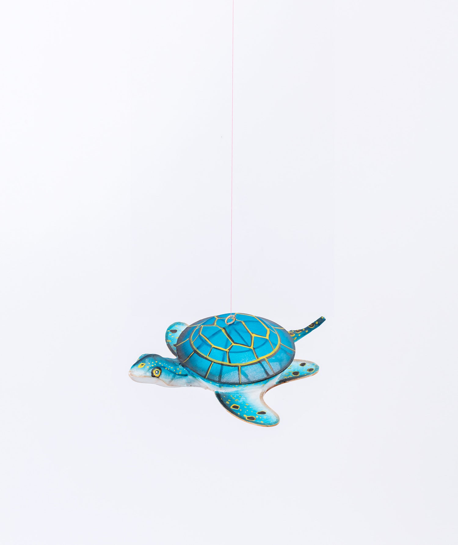 Petit suspension Bambou Tortue bleu