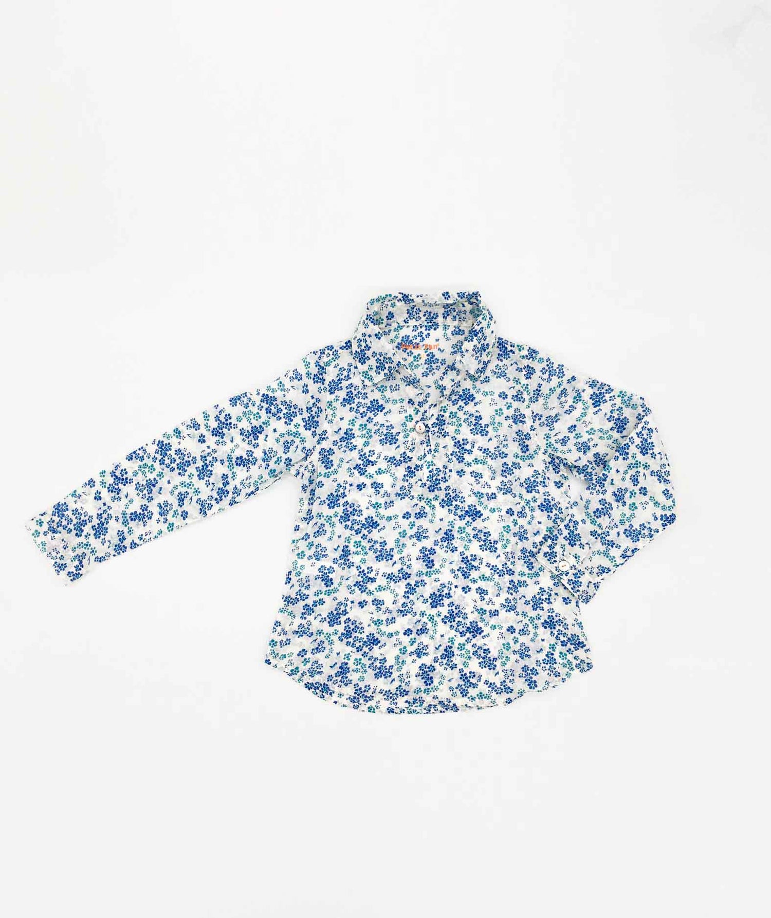 Hanako elfenbeinfarbenes Baumwoll-Voile-Hemd für Kinder