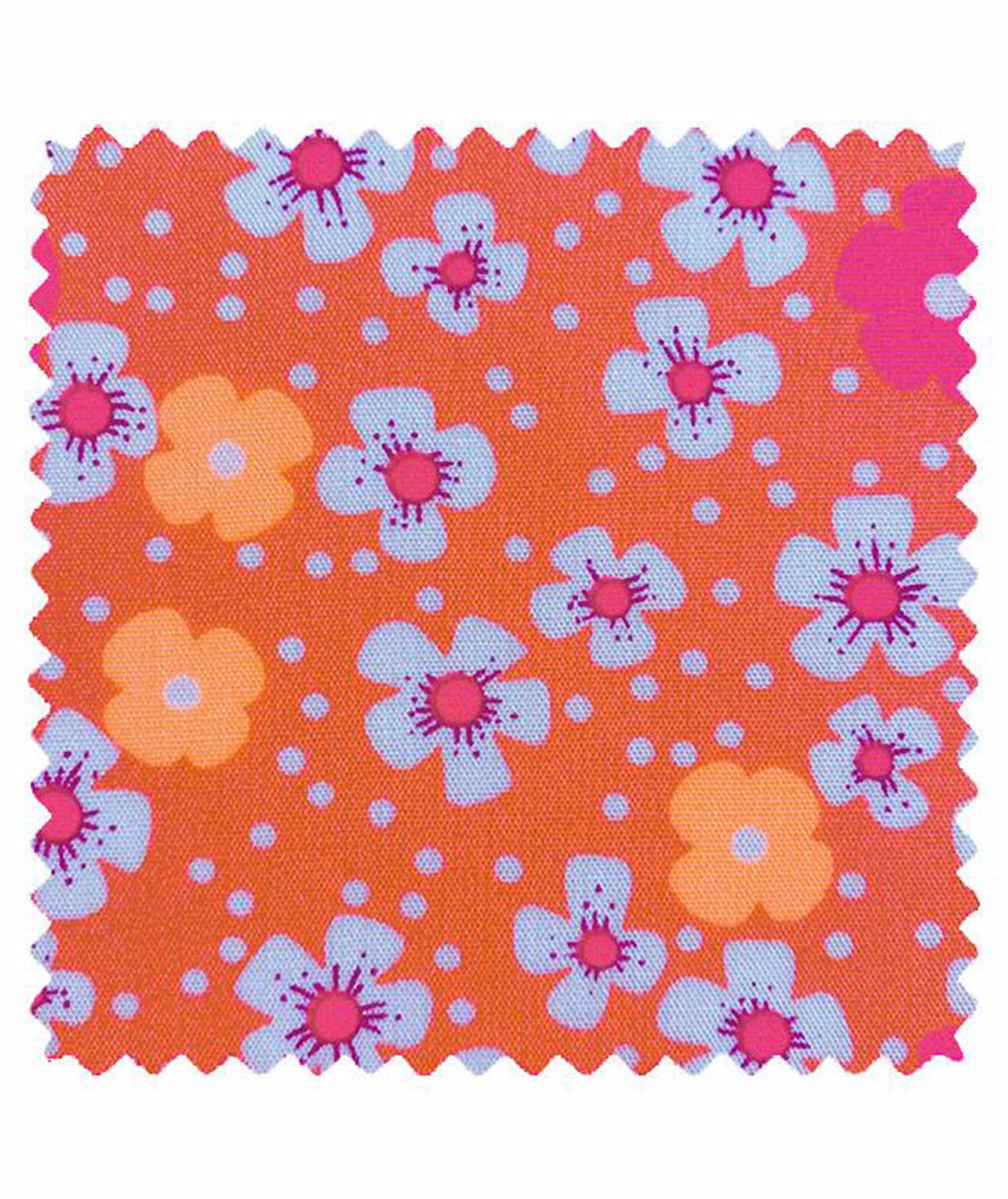 Coton imprimé Fleurs des îles rose sable | Petit Pan