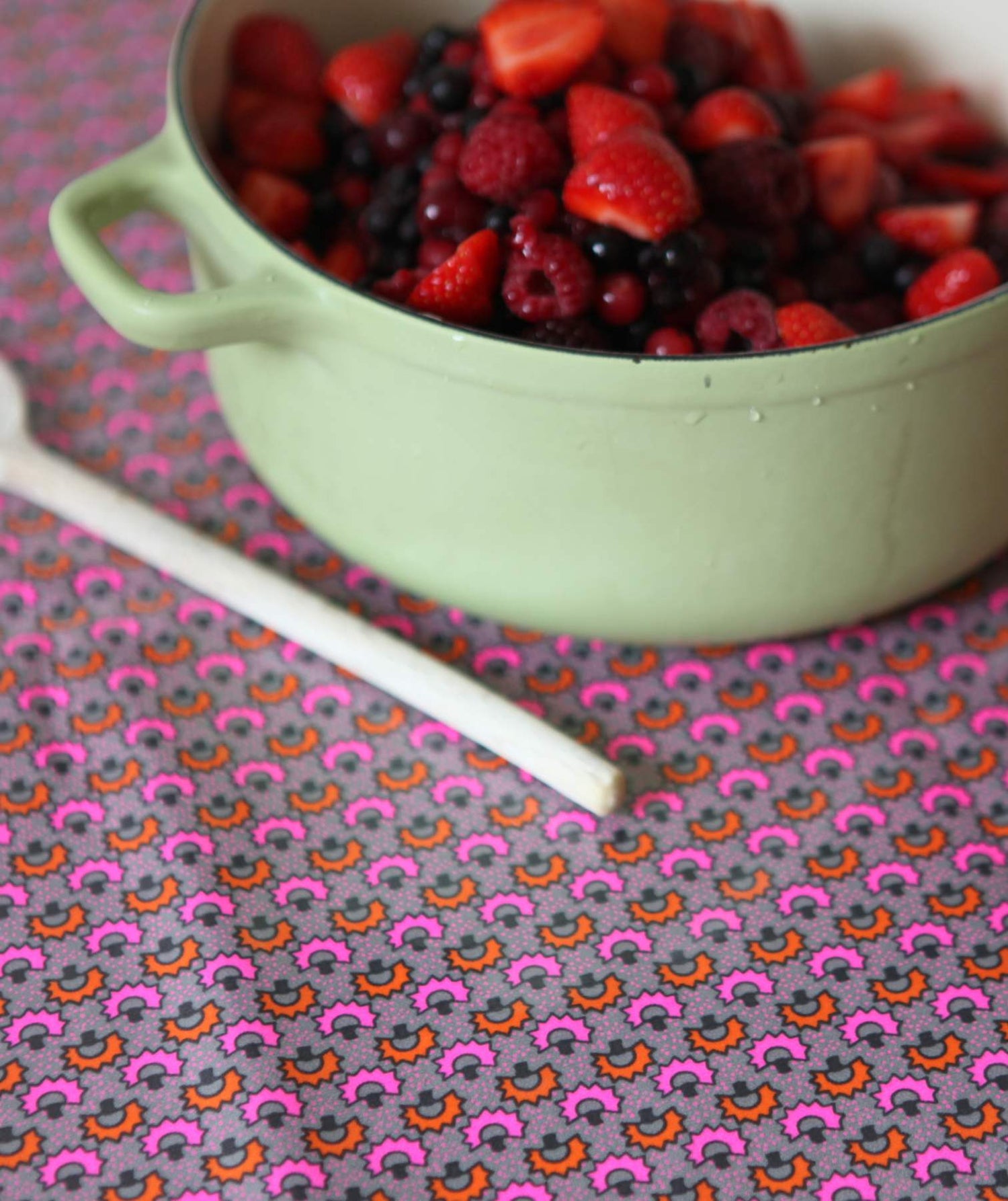 Coton imprimé Kakinoki gris