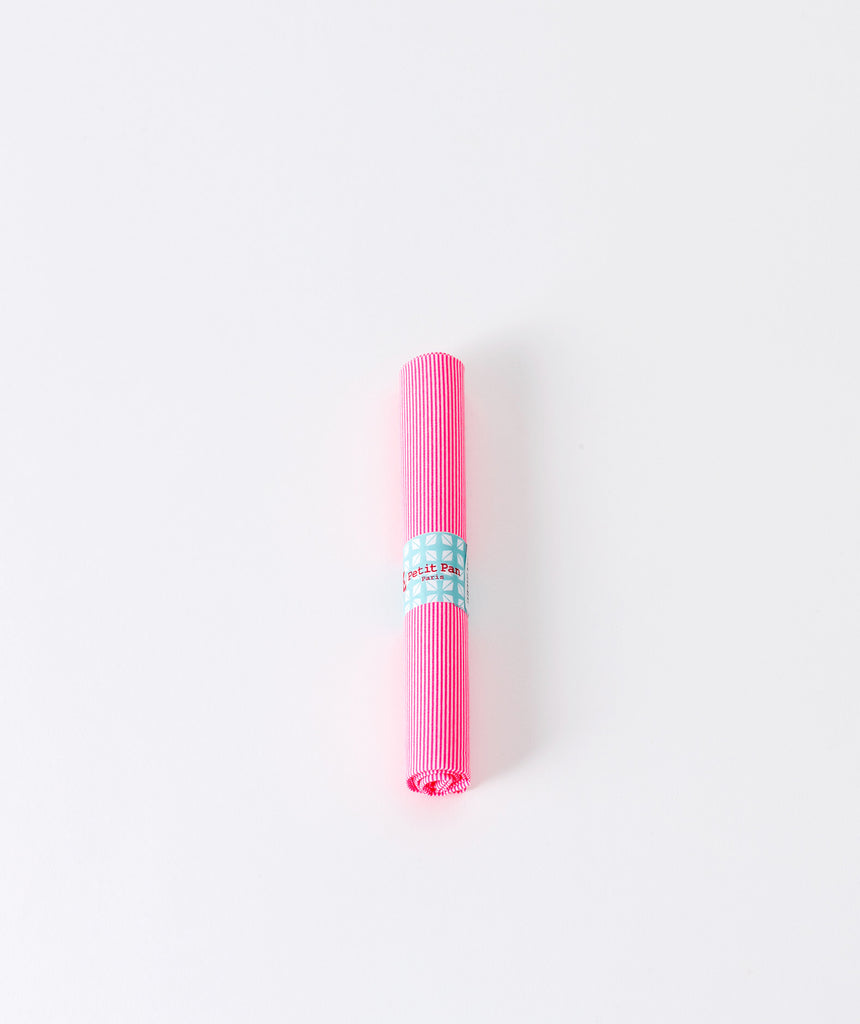 Coupon coton Rigato rose Petit Pan