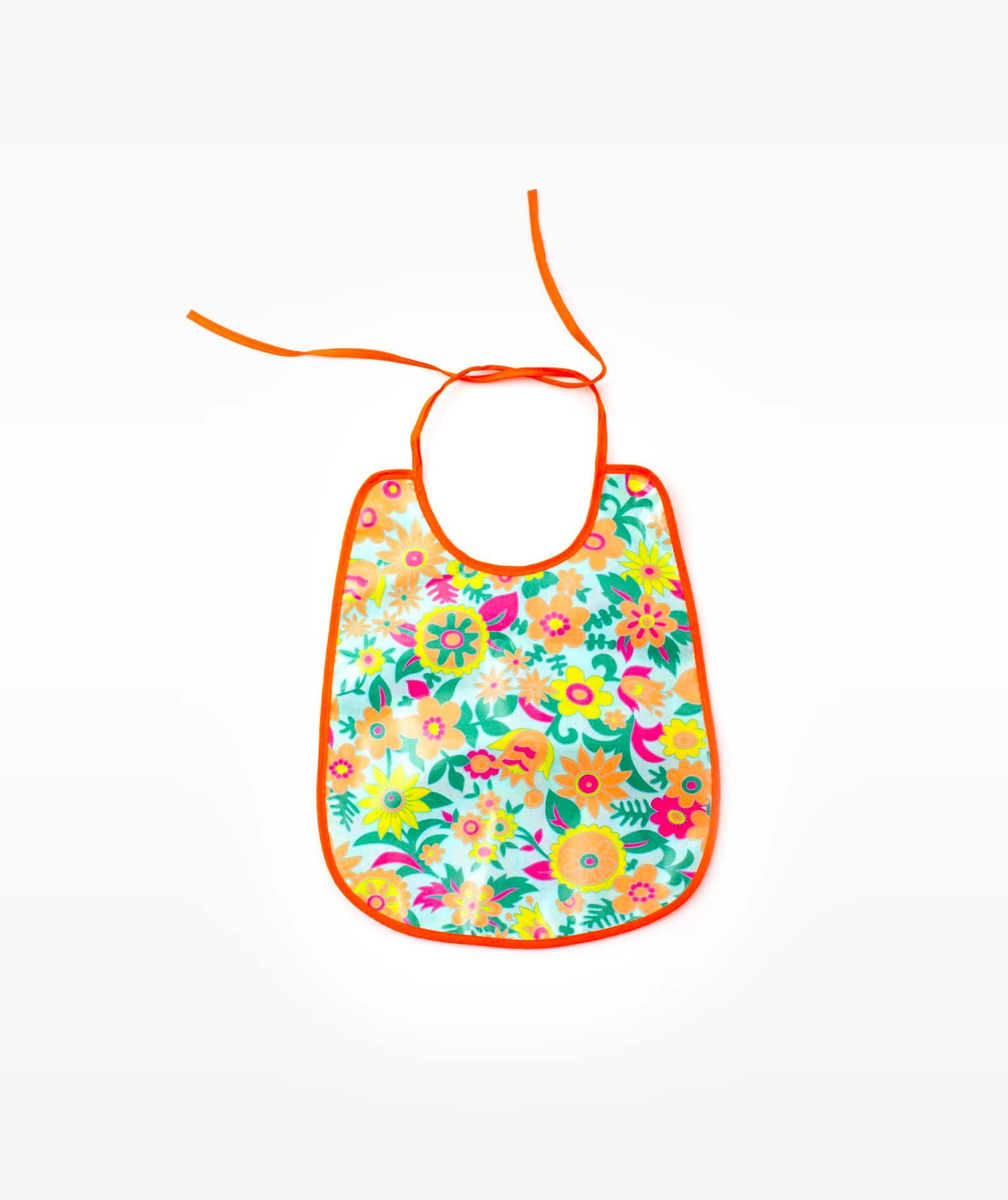 Bavoir en toile cirée Hippie azur Petit Pan