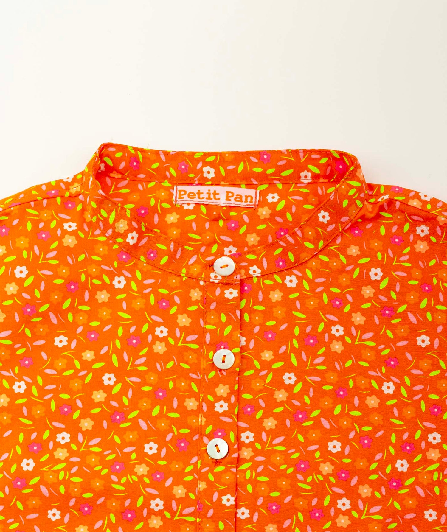 Chemise enfant Peace and Love orange Petit Pan