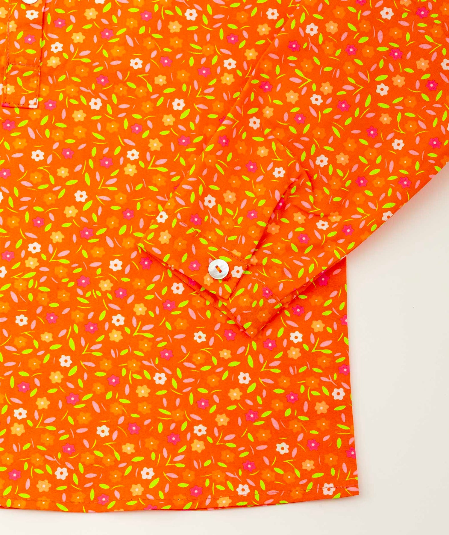 Chemise enfant Peace and Love orange Petit Pan