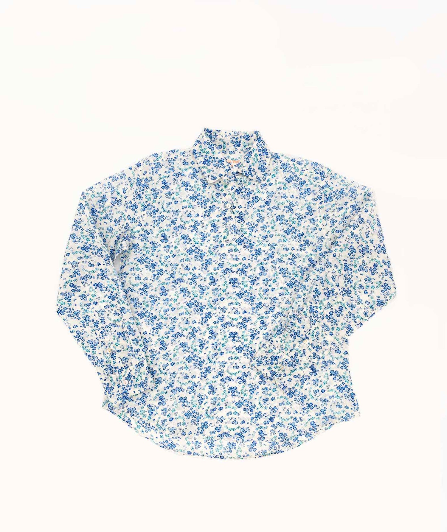 Elfenbeinfarbenes Hanako-Hemd aus Baumwoll-Voile