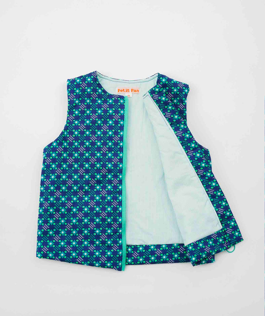 Gilet Zip enfant Satellite of love Deep blue Petit Pan