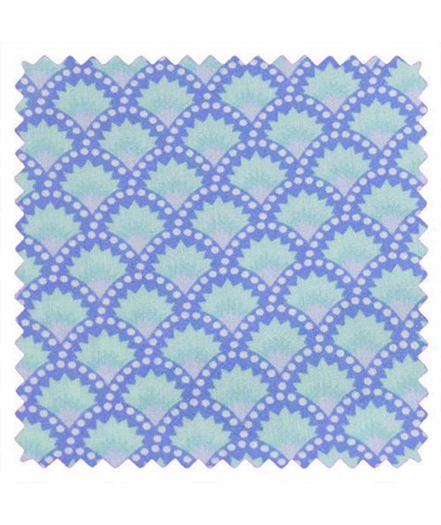 Coton imprimé Wasabi washed blue Petit Pan