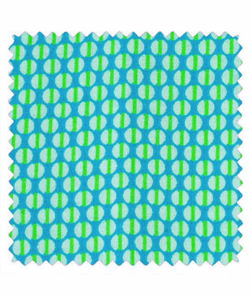 Coton imprimé Calypso Bleu vif Petit Pan