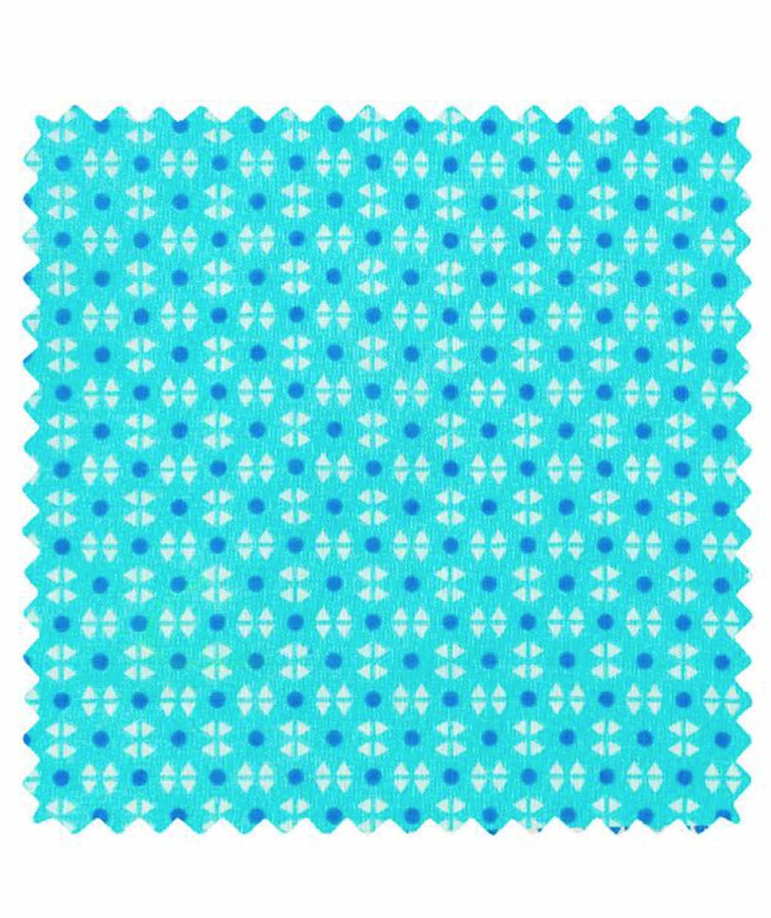 Coton imprimé Mikado cyan