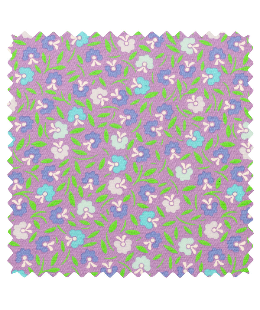 Coton imprimé Pétunia lilas